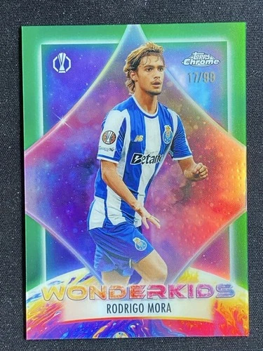 Rodrigo Mora 2025-26 Topps Chrome UCC Wonderkids Green Refractor /99 #WK-15