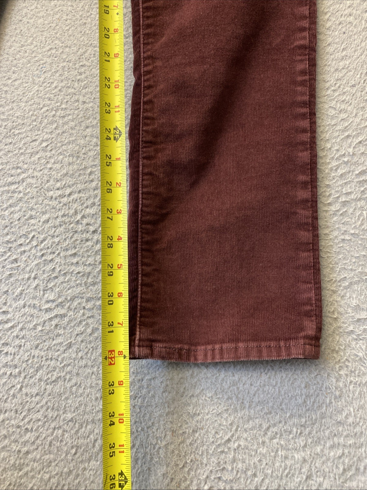LEVI’s Big E CORDUROY PANTS 511 Men’s Size 33x32 Light Maroon Straight /0736 image 8