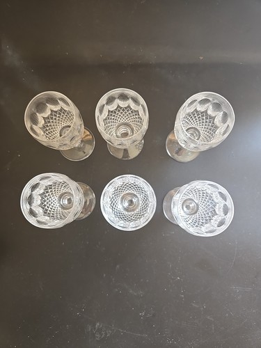 Set 6 Waterford Ireland Colleen Crystal Clear Cut Glass Sherry Glasses 4-1/8" - Picture 4 of 12