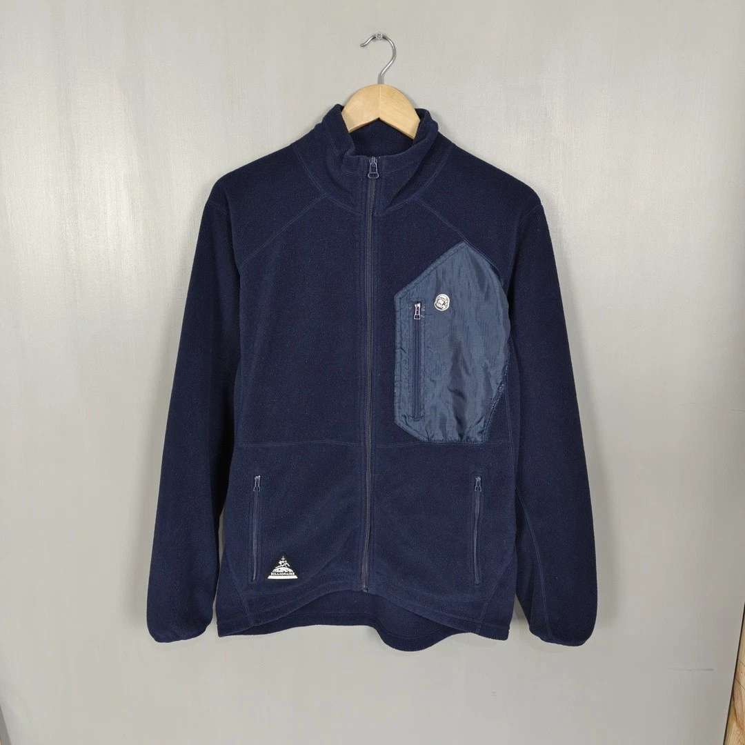 Billionaire Boys Club Jacket Men Small Blue Fleece Full Zip Zipped Pockets