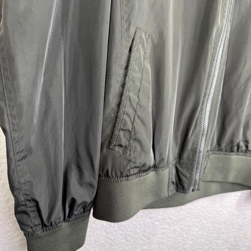Civil Sektor Jacket Mens Large Olive Green Hooded Bomber Zip Pockets Military - Picture 5 of 12