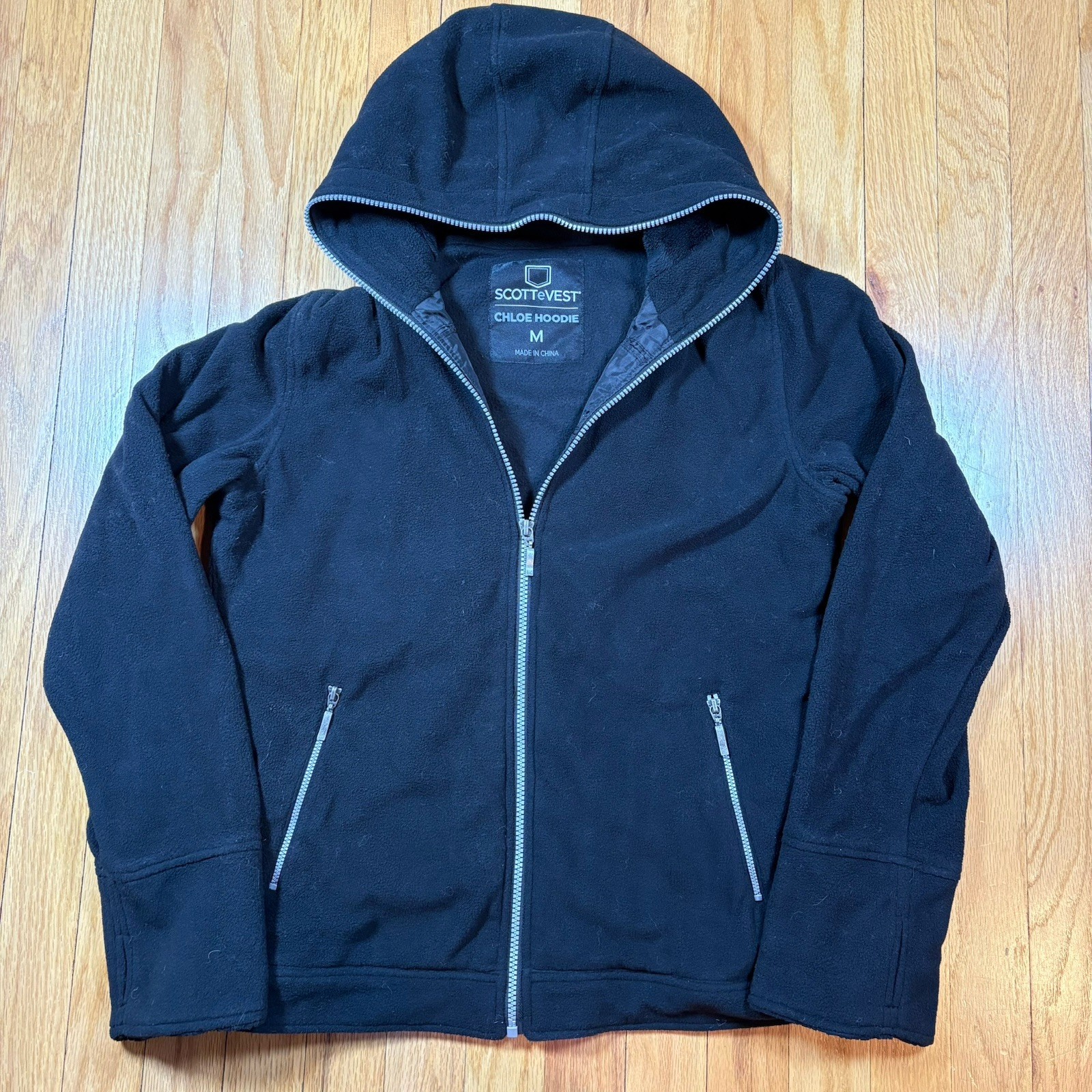 Scottevest Chloe Hoodie TEC Fleece Women's M Black Infinity Full