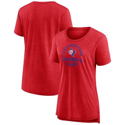 Women's Red Texas Rangers Selected First Tri-Blend T-Shirt