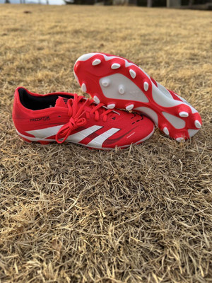 新品 26.5 adidas Predator pro HG/AG adidas Soccer Cleats PREDATOR ELITE HG/AG Lucid Red/White