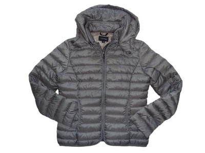 Comma  Leichte Daunenjacke / Steppjacke m. abnehmbarer Kapuze, Gr. 36, grau
