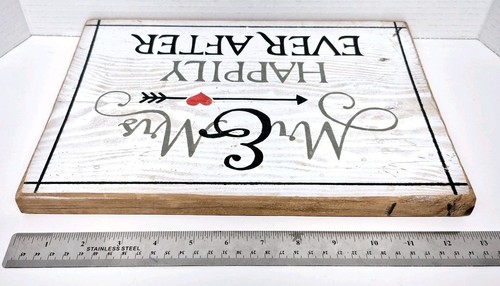 Hochzeitsschild aus Holz - Mr. & Mrs. Happily Ever After - rustikale Deko - Geschenk - USA - Bild 7 von 9