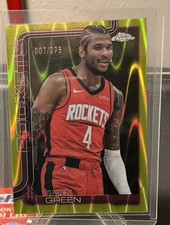 2025-26 Topps Chrome Yellow Refractor /275 Jalen Green #58 - Rockets