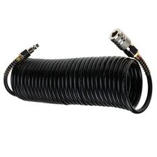 High Quality 1/4" NPT 25FT Rubber Pneumatic Hose 200PSI Quick Coupler Accessory