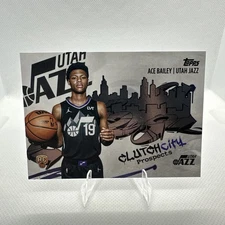 2025-26 Topps Basketball Ace Bailey RC Rookie Clutch City Insert - Jazz *