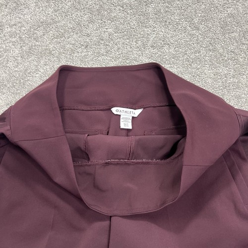Athleta Endless Satin Side Stripe Pants 12T Tall 32”Spiced Cabernet Burgundy EUC - Picture 8 of 18