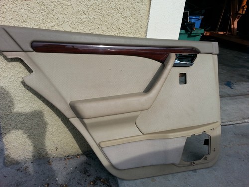 1994-97 Mercedes W202 C220 C230 C280 Driver Side Left Rear door panel cover TAN - Picture 7 of 12