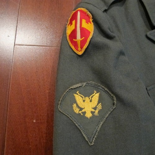 VINTAGE ORIGINAL UNIFORM WOOL COAT 3rd ARMY MACV VIETNAM ERA SIZE 36 L - Picture 4 of 10