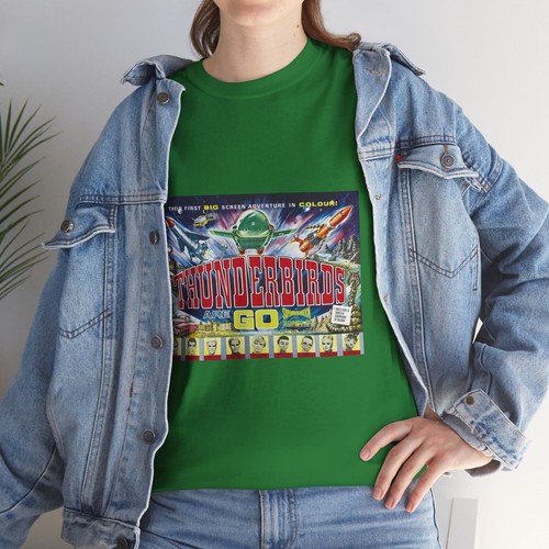 Thunderbirds Are Go (1966) Vintage Sci-fi Movie Poster T-shirt - Picture 34 of 133