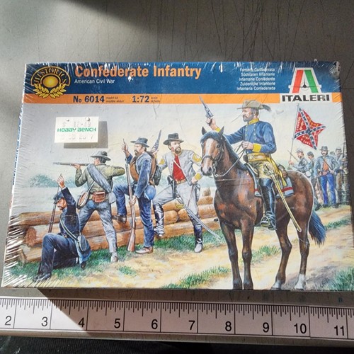 1/72 Civil War Confederate Infantry Soldiers Figures Italeri 6014 NIB SEALED - Picture 1 of 4