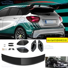 Gloss Black Rear Trunk Spoiler Wing For Benz A-Class W176 A200 A45 AMG 2013-2018