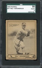 1940 Play Ball Baseball #77 Bill Hershberger SGC 4
