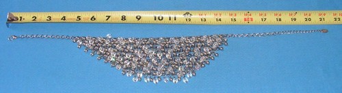 Juicy Couture Clear Crystal Bead Chain Mail - Champagne Bubble Statement Choker - Picture 3 of 8