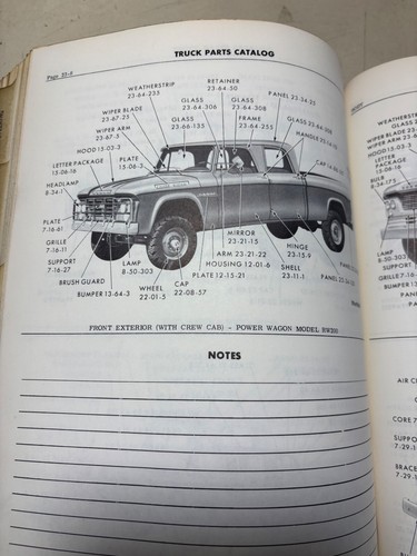 1962 Dodge Truck Factory Parts Catalog Power Wagon, D100, D200, D300, W200, W300 - Picture 6 of 9