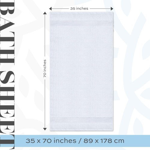 Luxury Bath Sheets Towels for Adults Extra Large | Highly Absorbent Hotel Collec - Picture 4 of 15