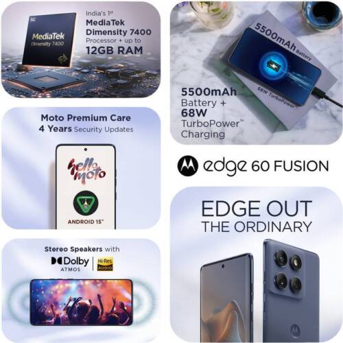 Motorola Edge 60 Fusion 5G (Amazonite 256 GB 8GB RAM) 6.67 " Global Version. - Picture 8 of 13