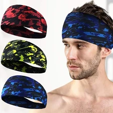Sweat Headband for Men Women Sweatband Yoga Gym Running Stretch Sports Head Band