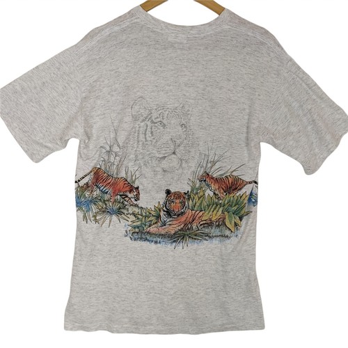 Vintage 80's SANSEGAL Guam Hawaii Tiger T-Shirt Animal Image Size Medium - Picture 4 of 17