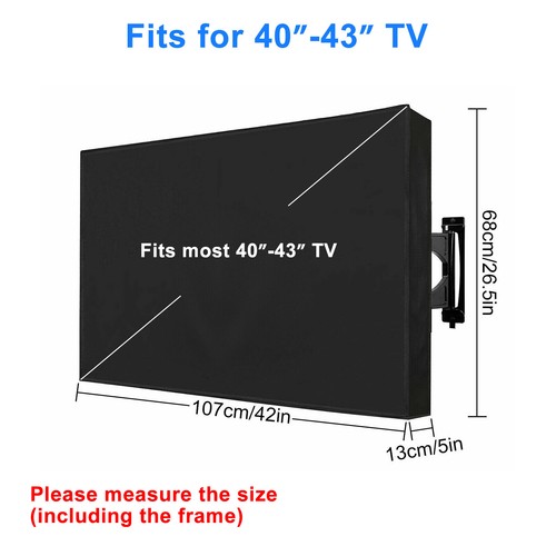 Outdoor TV Cover Fitted Waterproof Weatherproof Television Protector 40-43 inch - Picture 6 of 7