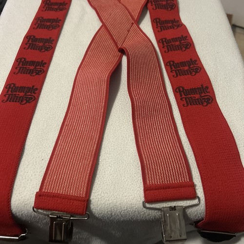 Vintage Rumple Minze Liqueur Red Advertising Stretch Suspenders - Picture 2 of 7