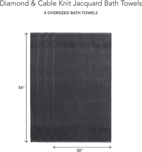 Luxurious 650 GSM Organic Cotton Bath Towel Set - 4 Extra Absorbent Towels - Picture 8 of 9