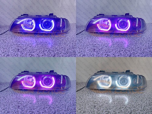 For BMW E36 E38 E39 Z3 Multi Color DTM Style RGB Led Angel Eyes Kit Halo Rings - Picture 16 of 26