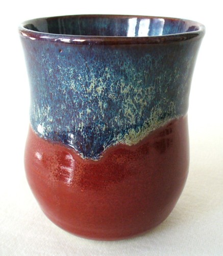 HAND THROWN~Drip Glaze~POTTERY~Handless~TUMBLER~8oz~Cup~MUG~STONEWARE~Signed - Picture 15 of 16