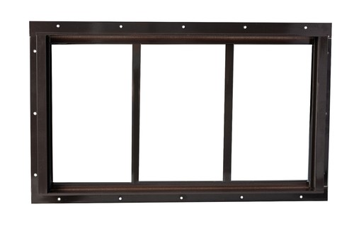 Shed window transom 10 x 18, tempered glass, with screen--white/ brown/black - Picture 8 of 13