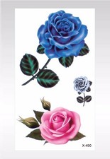 Waterproof sticker ose flower temporary tattoo