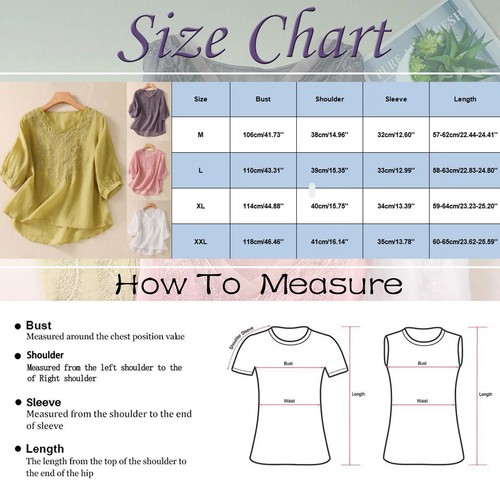 Vintage Ethnic Style Cotton Linen Blouse Summer Women Clothing Fashion - Afbeelding 2 van 28