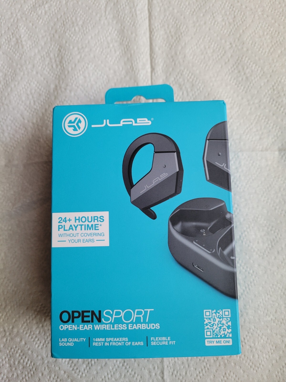 JLab Open Sport OpenEar Wireless Earbuds, Flexible Earhook, Multipoint