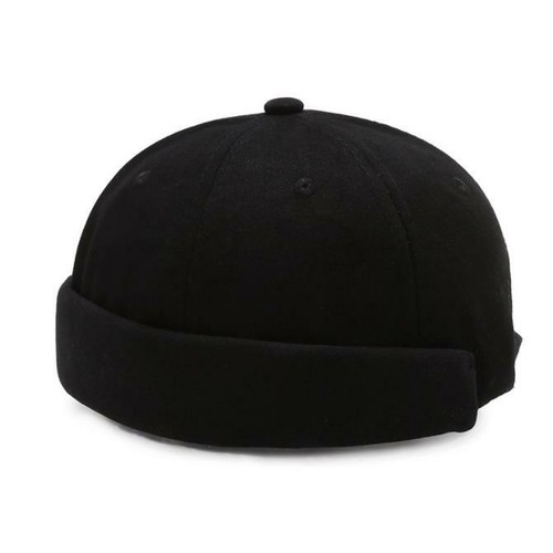 Retro Brimless Men Hat Skull Cap Cotton Rolled Cuff Adjustable - Picture 6 of 12