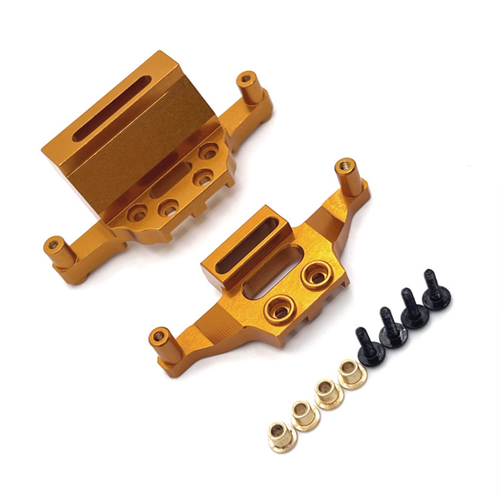 For MJX 1/20 20208 JJRC C8811 rc car Aluminum CNC Metal Upgrade parts DIY Gold - Picture 18 of 19