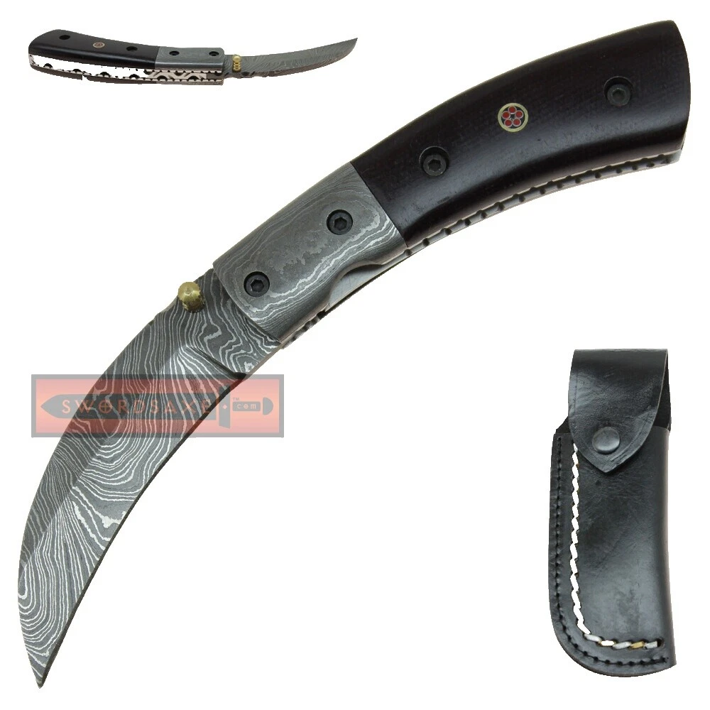 Mango de Madera Negro personalizado modernos de colección y cuchillos plegables hechos a mano