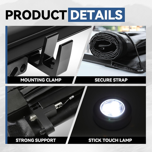 Soft Roll-Up Truck Bed Tonneau Cover Compatible with 2015-2019 Chevy Colorado GM - Picture 6 of 12
