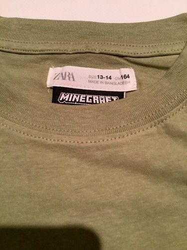 New Zara Minecraft boys tshirt and shorts set age 13-14 NEW - Picture 4 of 7