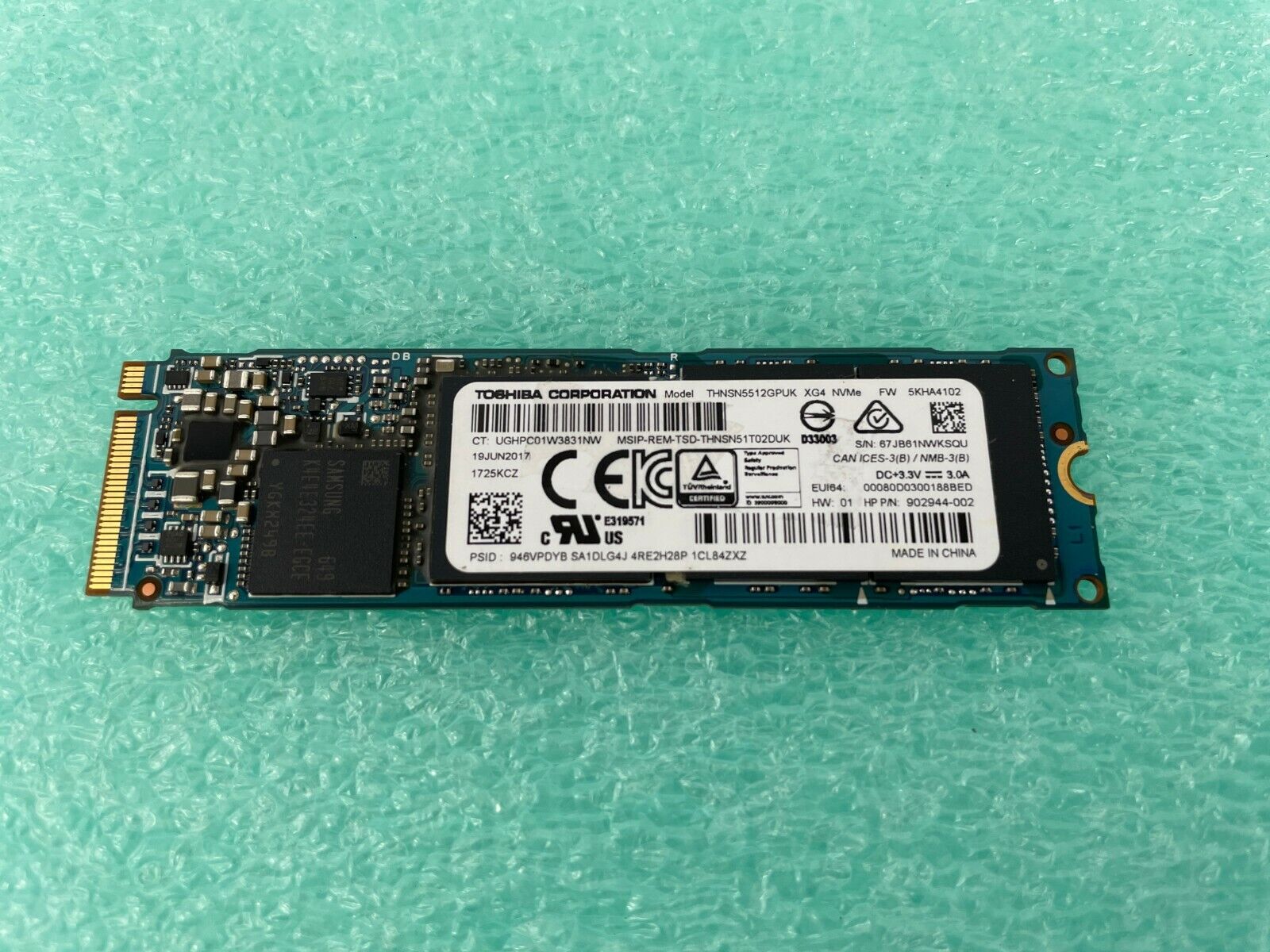 NEW Toshiba XG4 THNSN5512GPUK 512GB M.2 SSD PCIe NVMe M2 Solid State Drive 500GB
