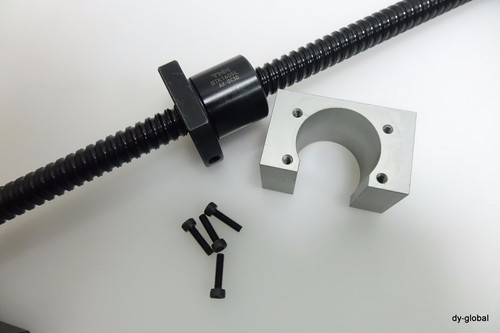 Linkswendel Walzkugelumlaufspindel THK gebraucht BTK1605L+470mm+EK12+EF12 Mutterhalter - Bild 3 von 12