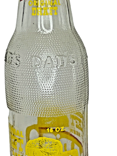 Dads Original Draft Root Beer 12 oz Vintage Glass Soda Bottle Return for Deposit - Picture 3 of 6