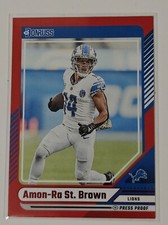 Amon-Ra St. Brown 2024 Donruss #139 Red Press Proof Detroit Lions