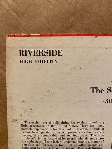 Bullring - Sounds & Story Of La Corrida CARLOS ARRUZA 12" Vinyl LP Riverside NM - Picture 5 of 7