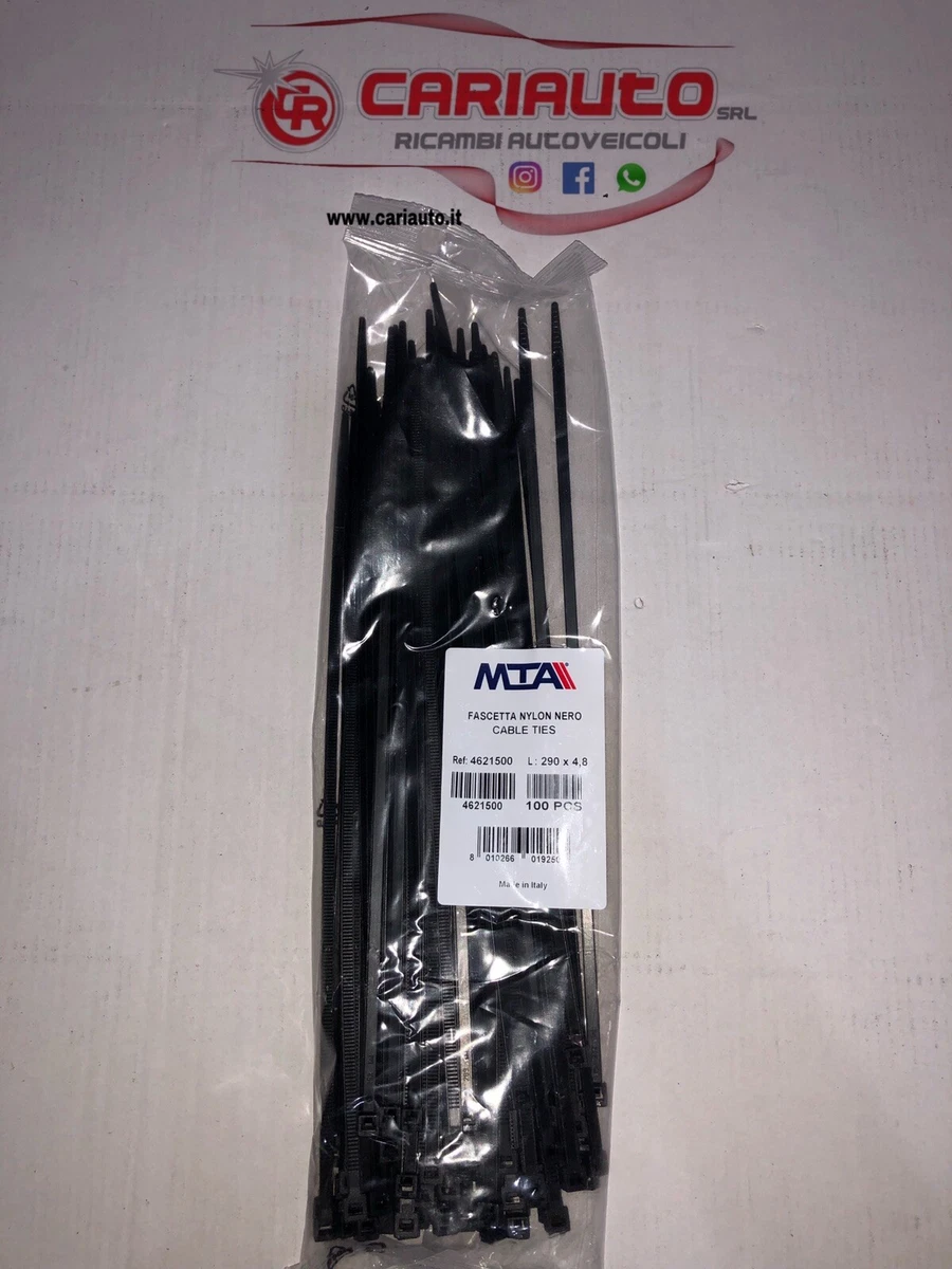 Confezione da 120 fascette fermacavi in nylon riutilizzabili, 150 mm x 12 mm, regolabili con gancio e passante, per la gestione dei cavi in ufficio, | Leroy Merlin