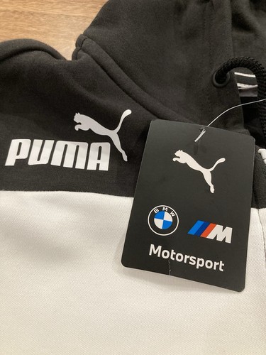 MENS Puma BMW M Motorsport Street FULL ZIP Hoodie BLACK/WHITE M MEDIUM NWT $110 - Picture 8 of 9