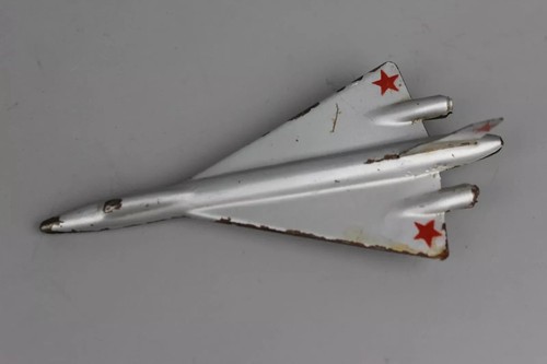 Vintage tin Toy Soviet Toy Army Military Airplane Model USSR Red Star - Picture 6 of 9