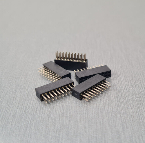 5PCS 10 Pin Dual Row Straight Female Header Socket 1.27mm Pitch 20P 1.27 2x10P - Picture 4 of 7