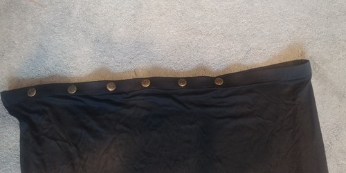 One size fits all black adjustable button Skirt New! - Picture 5 of 8